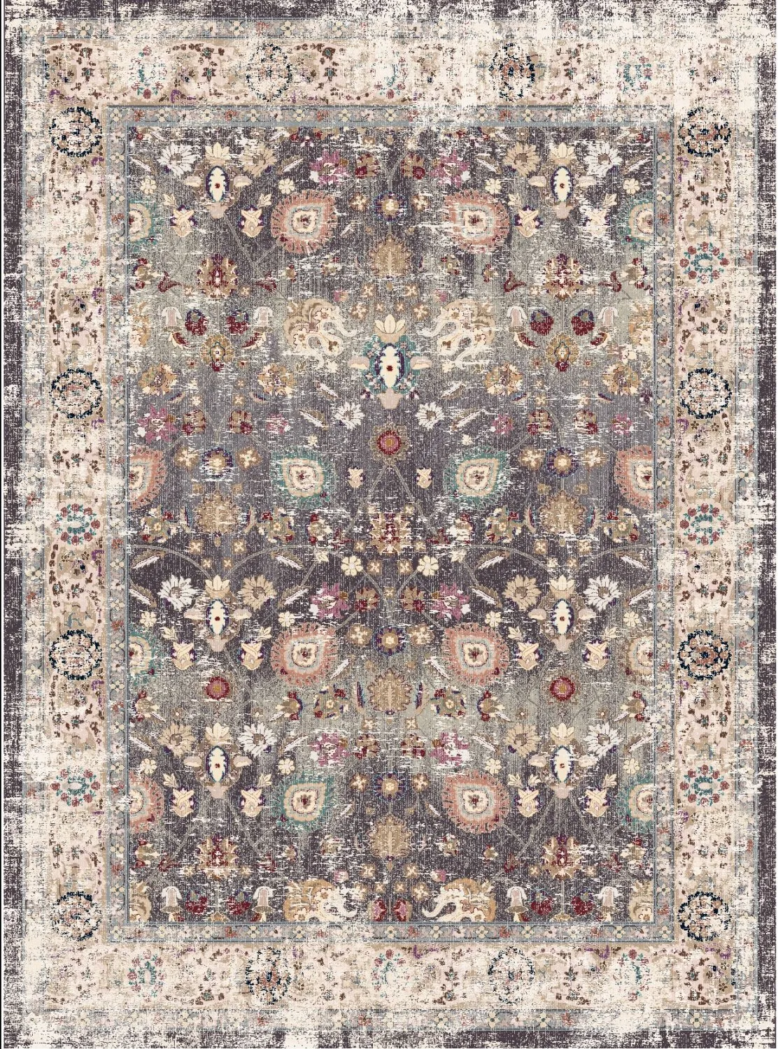 Wilton rug - Bouhjar (grey/multi)