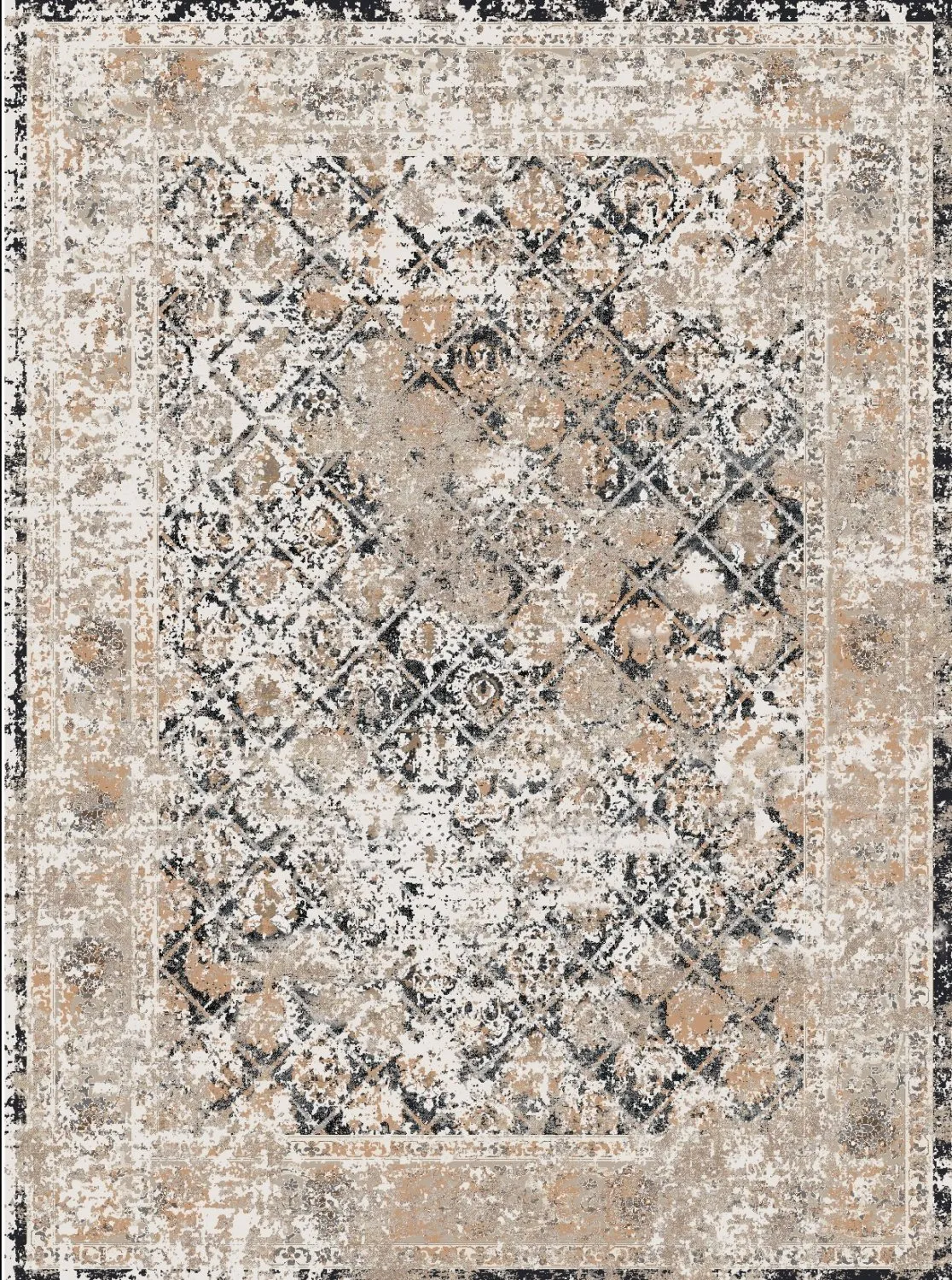 Wilton rug - Douz (black/multi)