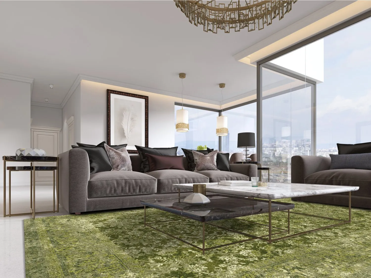 Wilton rug - Denizli (green)