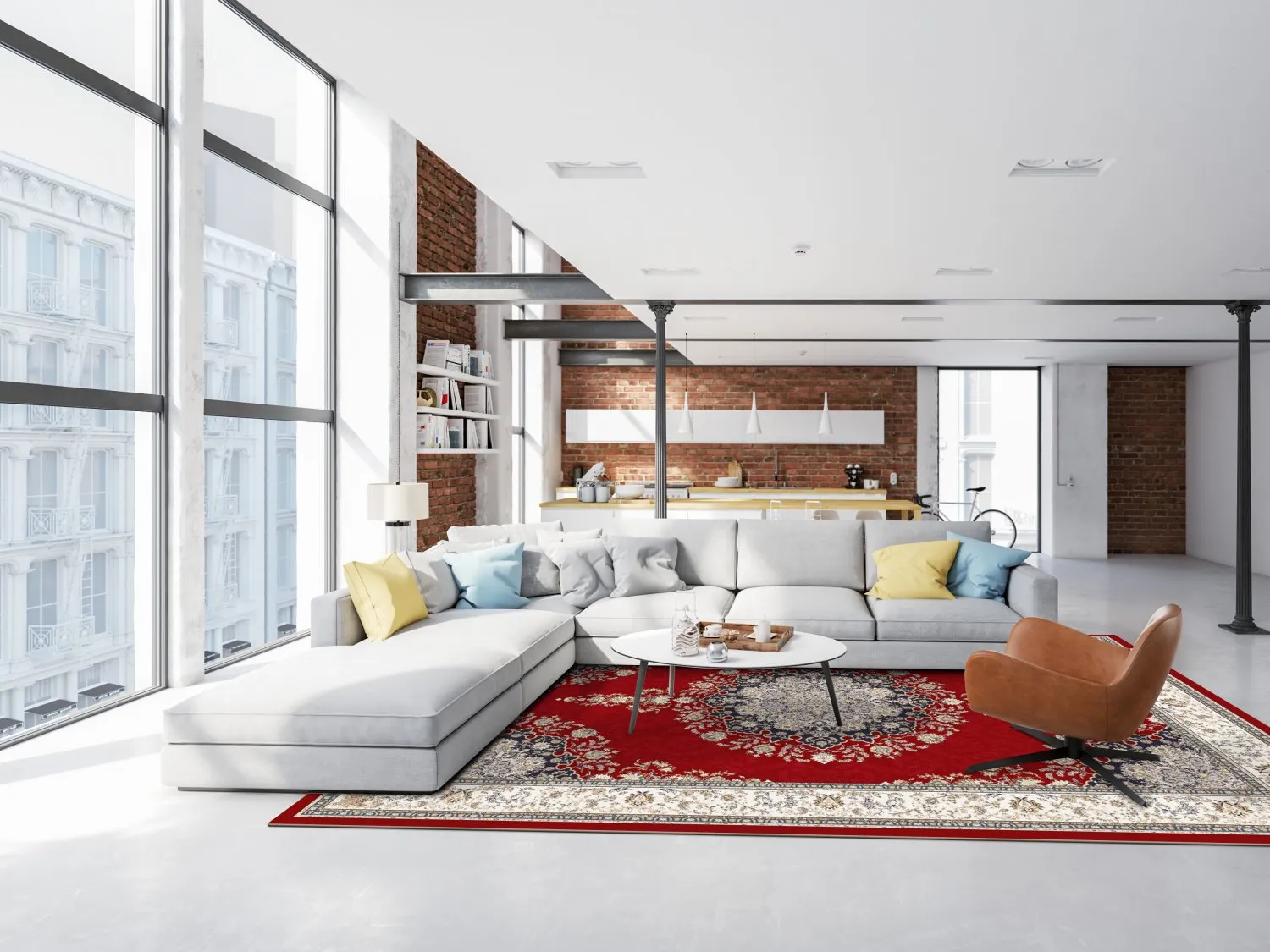 Wilton rug - Lice (red/multi)