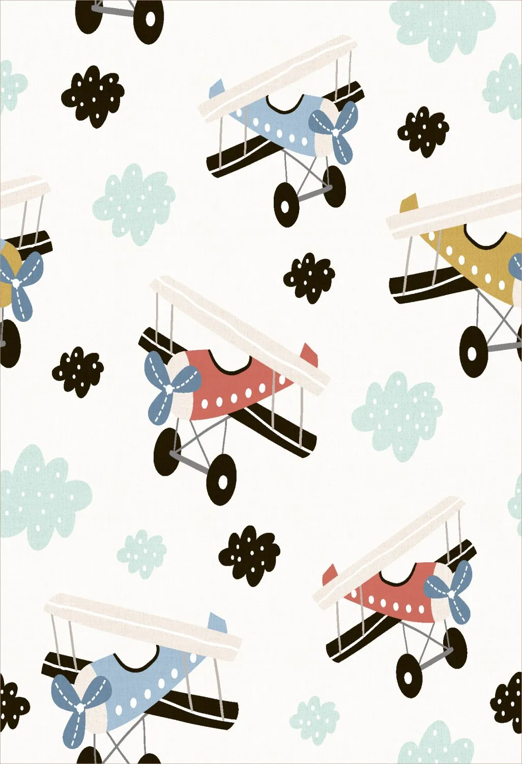 Childrens rugs - Plane Travel (multi)