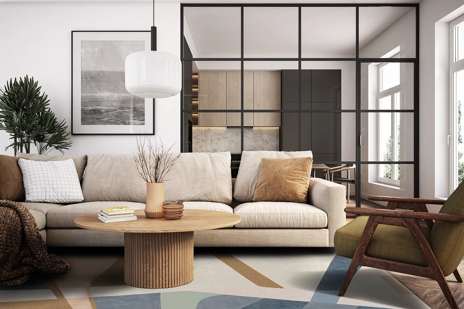 Wilton rug - Jean (beige/multi)