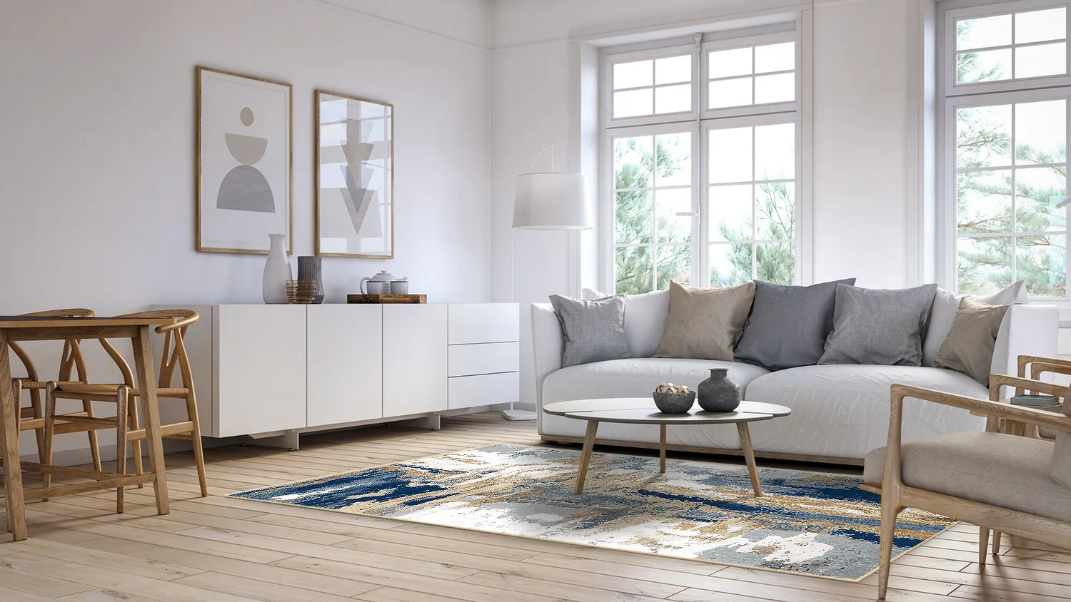 Wilton rug - Noa (blue/multi)