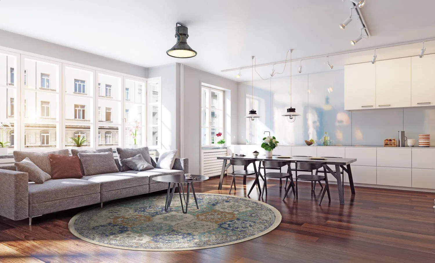 Round rug - Bohemia (blue/multi)