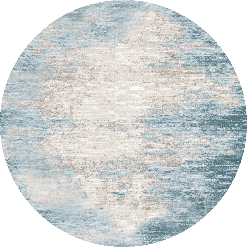 Round shop navy rug