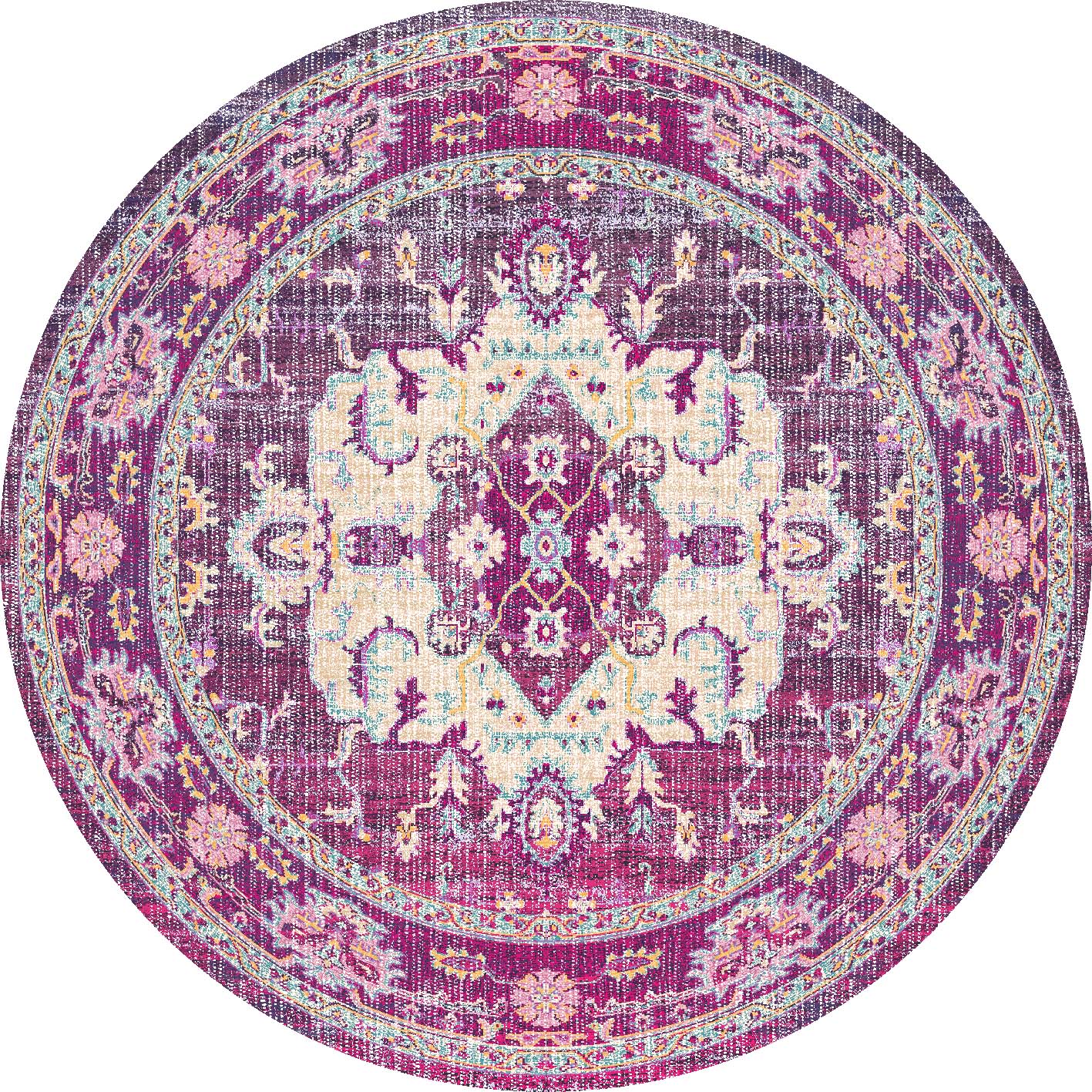 Round rug - Siliana (pink)