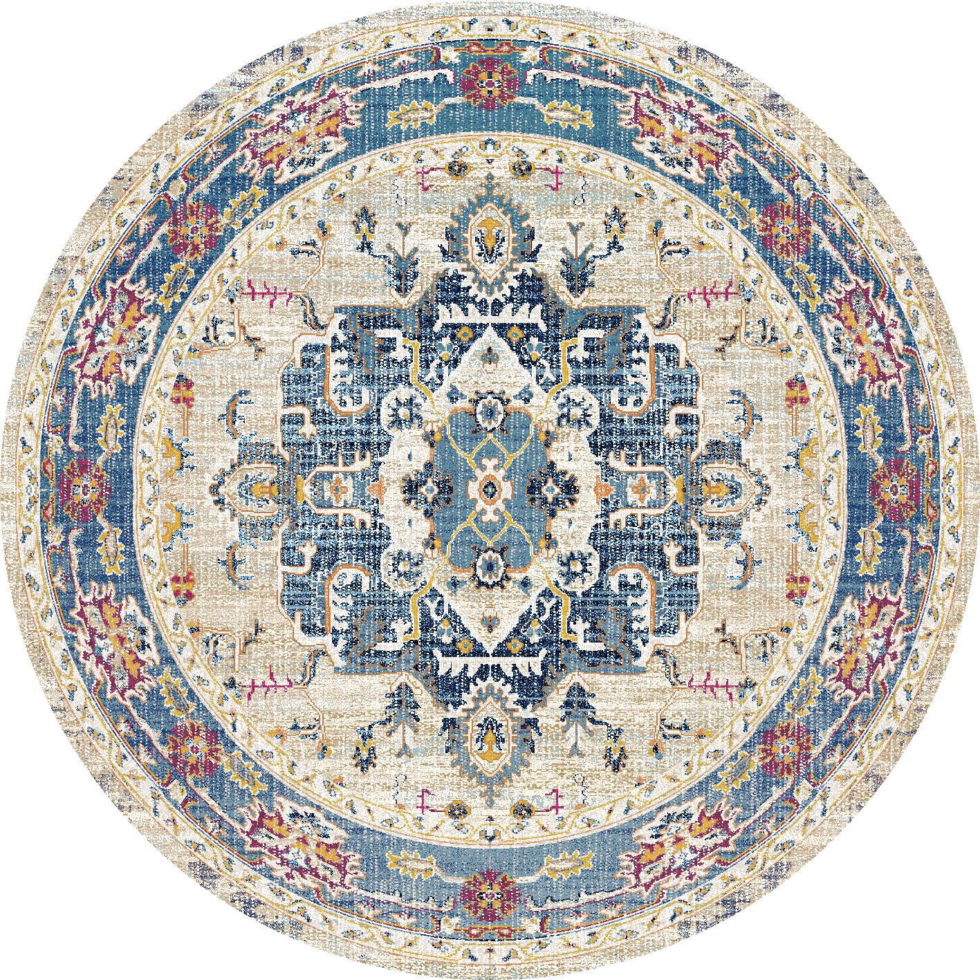 Round rug - Siliana (blue)