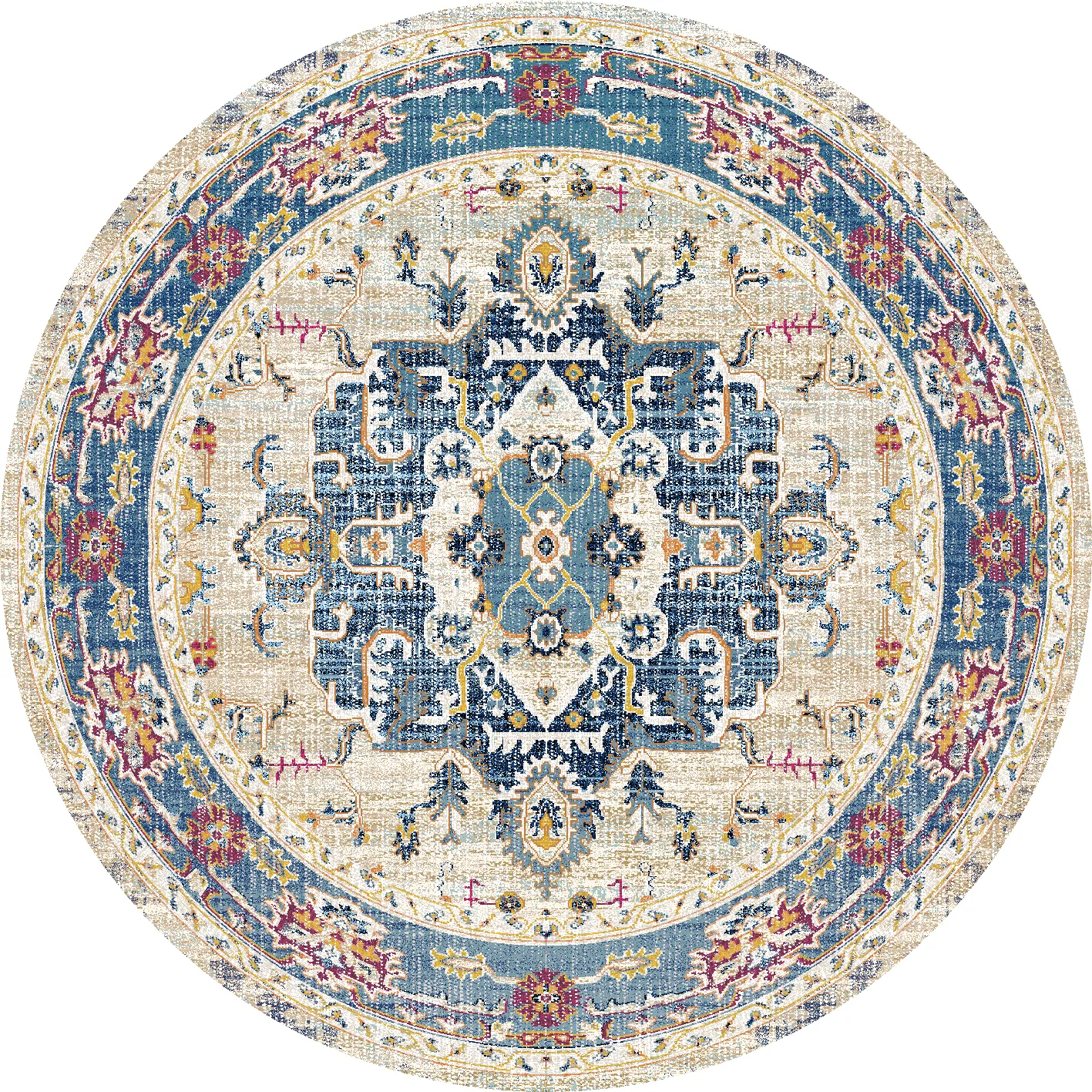 Round rug - Siliana (blue)