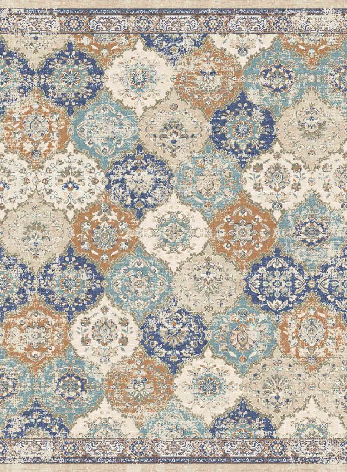 Wilton rug - Bohemia (blue/multi)