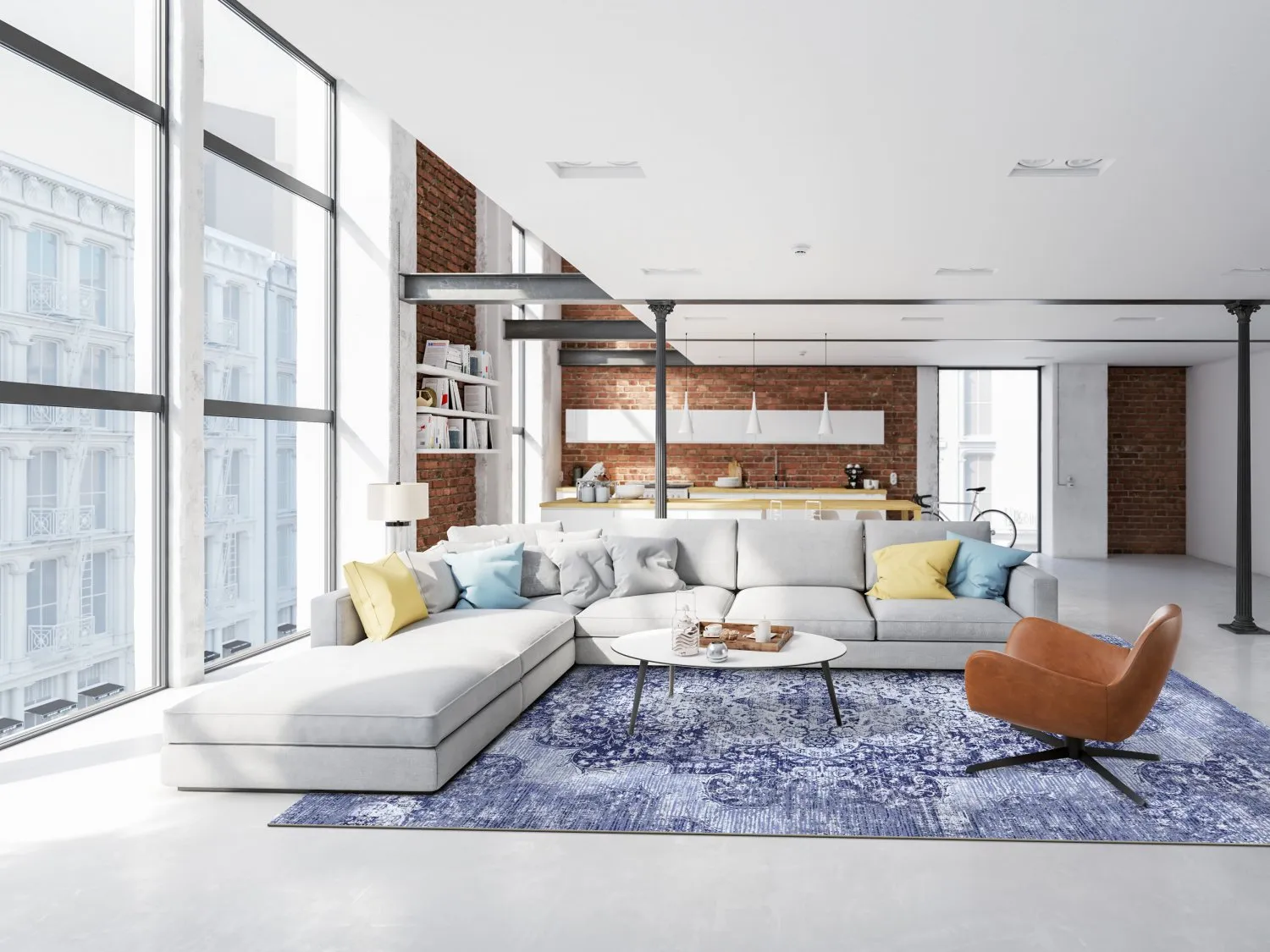 Wilton rug - Badem (blue)