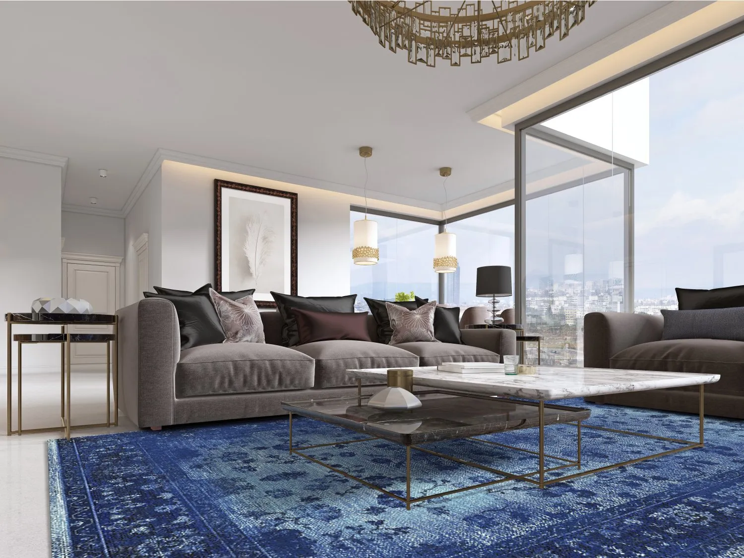 Wilton rug - Gombalia (blue)