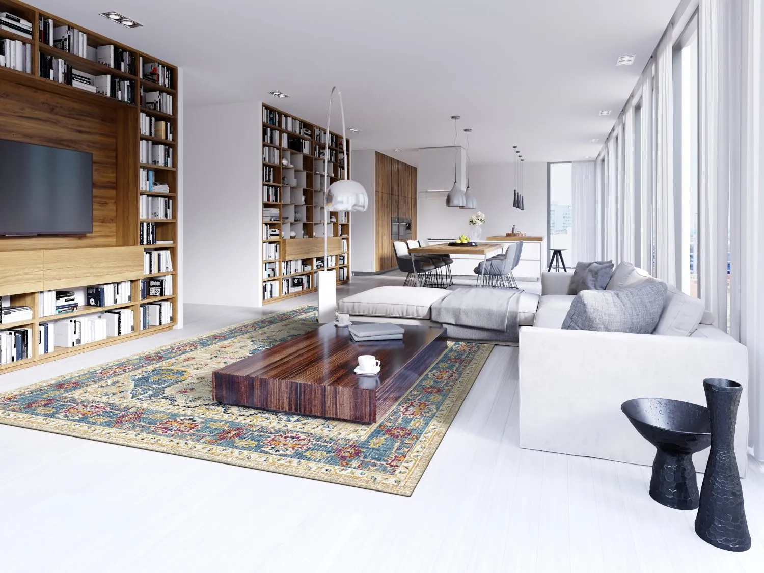 Wilton rug - Siliana (blue)