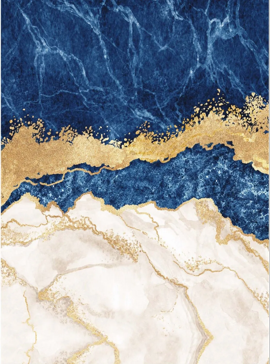 Wilton rug - Padova (blue/white/gold)