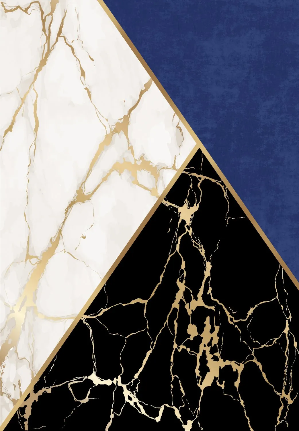 Wilton rug - Canelli (black/white/blue)