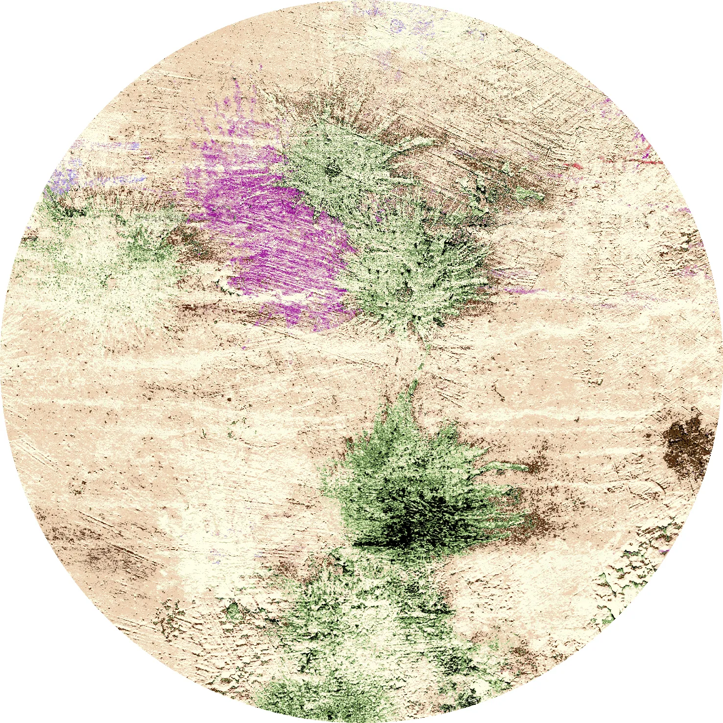 Round rug - Dimos (beige/multi)