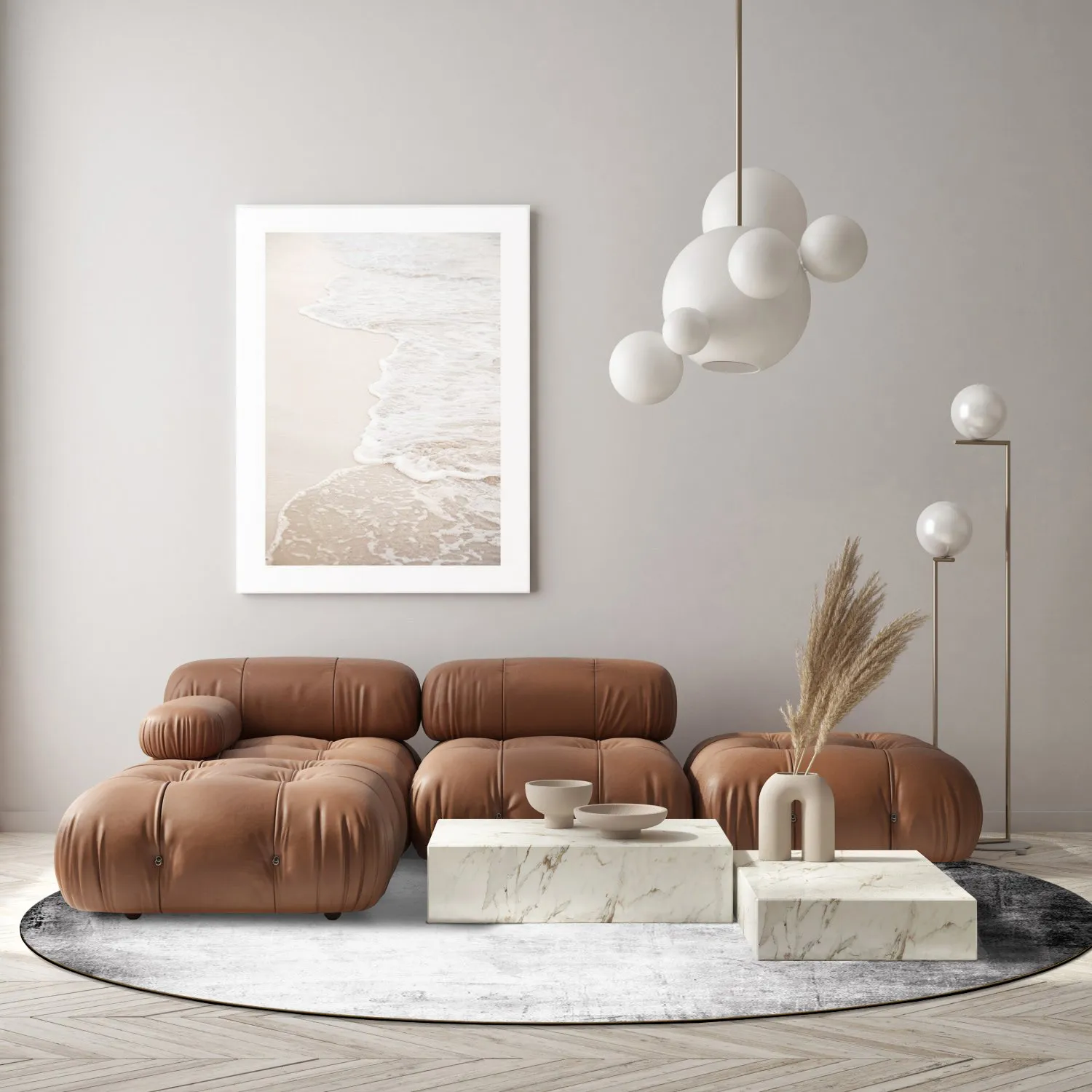 Round rug - Rosia (grey)
