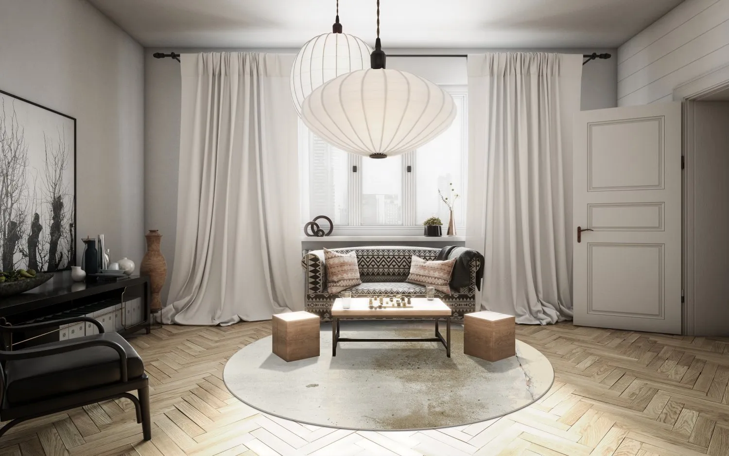 Round rug - Aurelia (beige)
