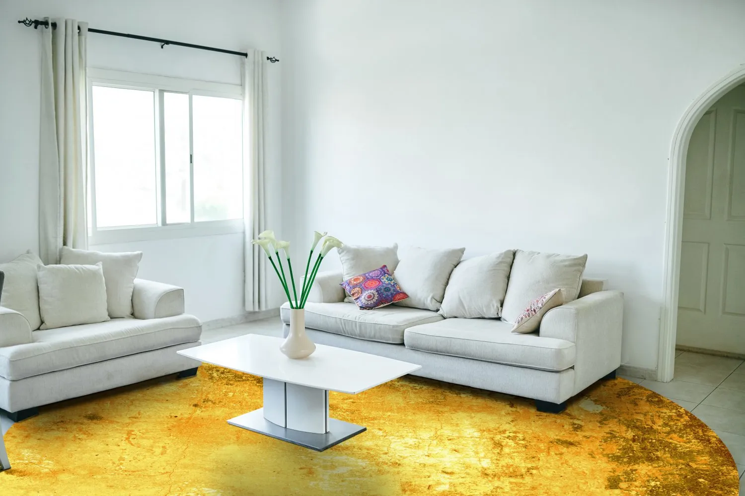 Round rug - Salitto (gold)