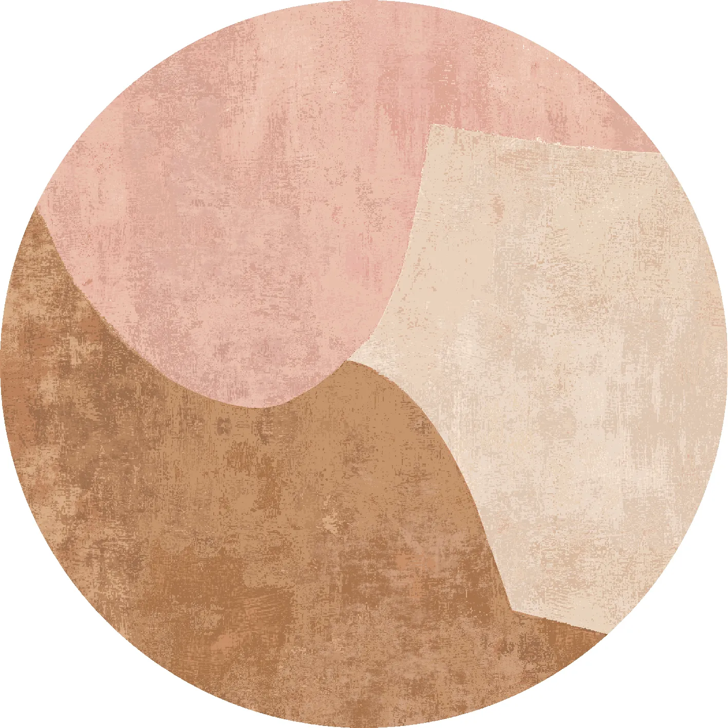 Round rug - Lazio (beige/pink)