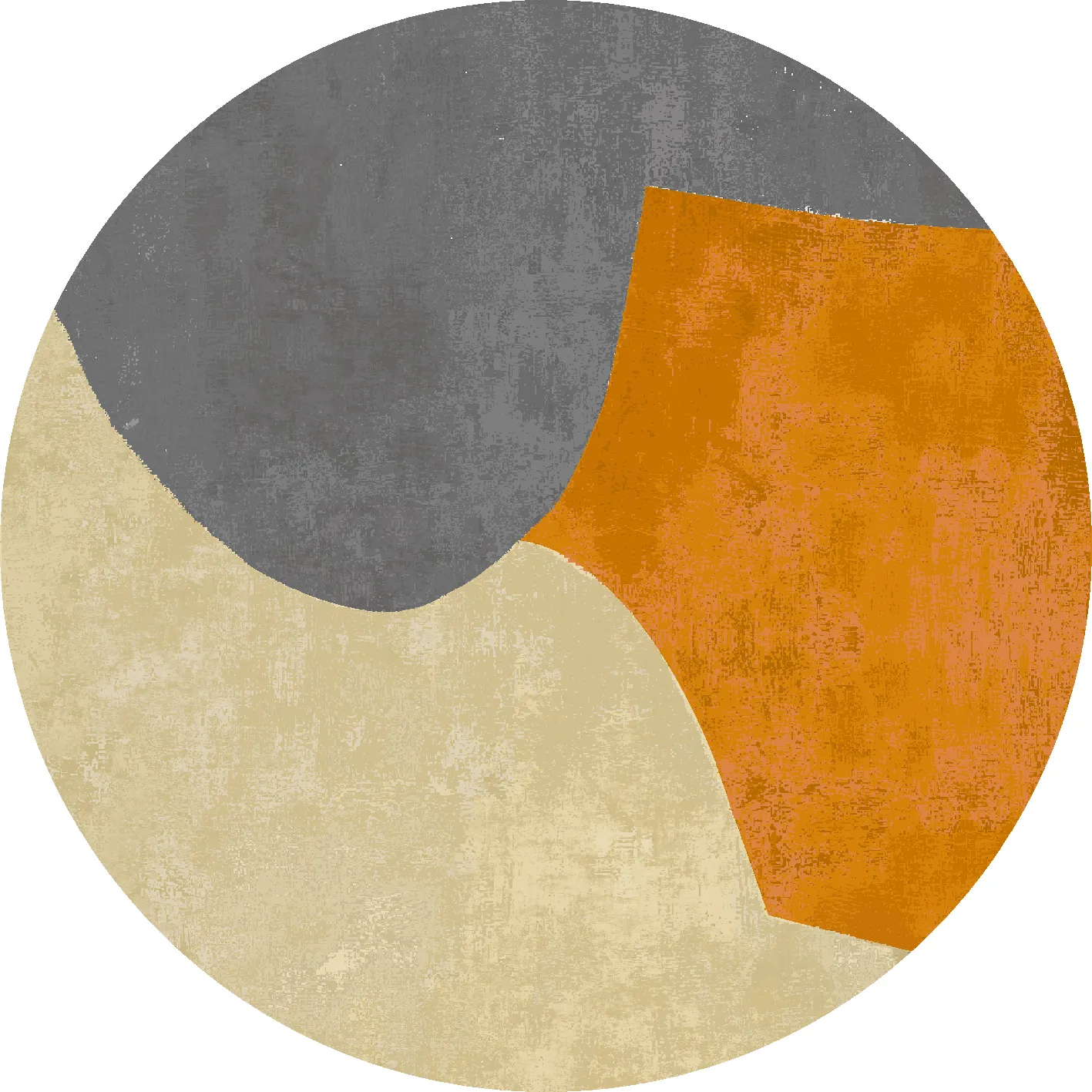 Round rug - Lazio (grey/multi)