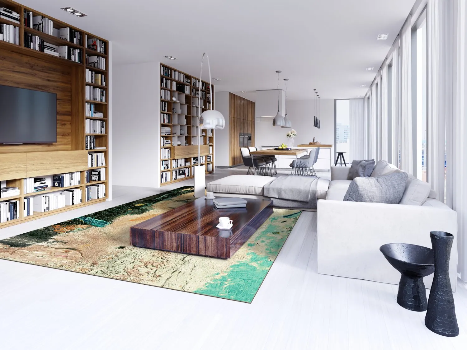 Wilton rug - Tempes (beige/multi)