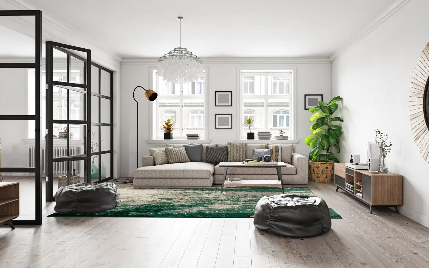 Wilton rug - Tamalous (beige/green)