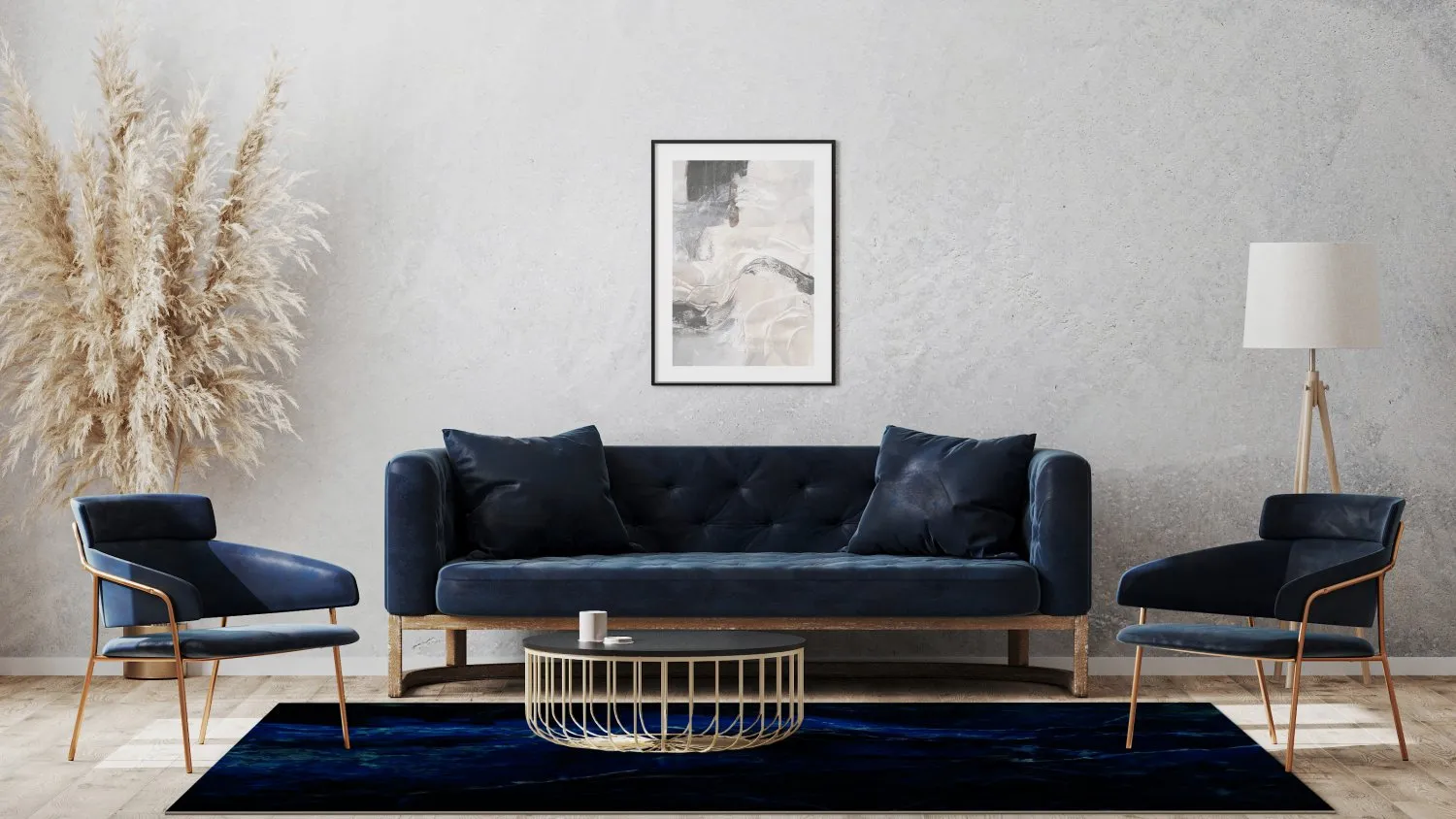 Wilton rug - Zuani (dark blue)
