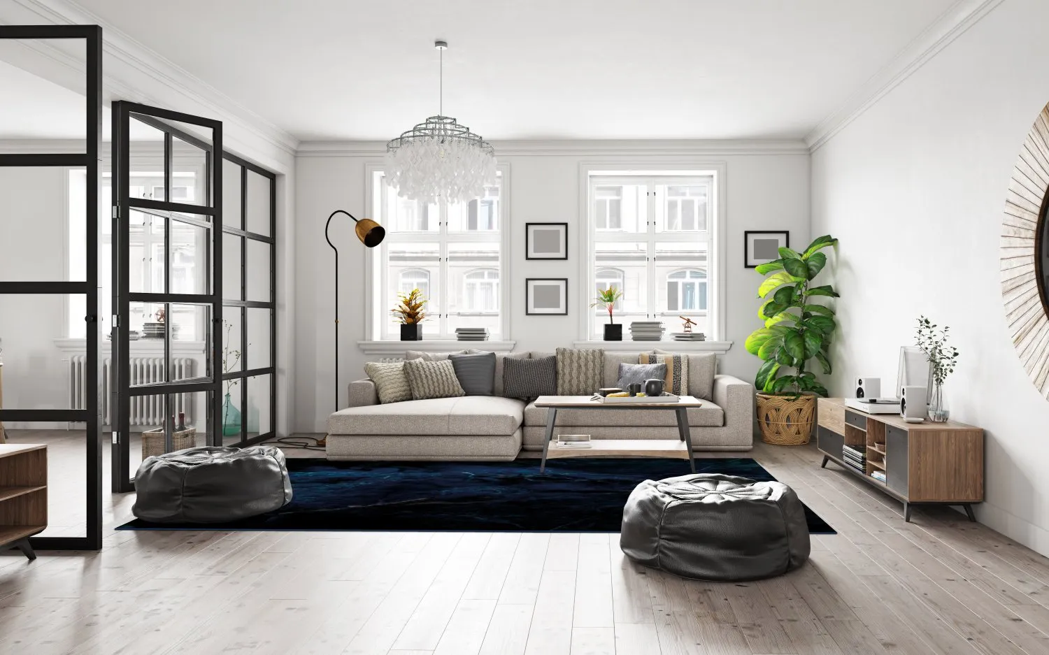 Wilton rug - Zuani (dark blue)