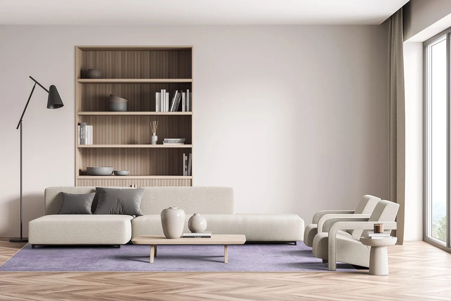 Wilton rug - Lynton (light purple)