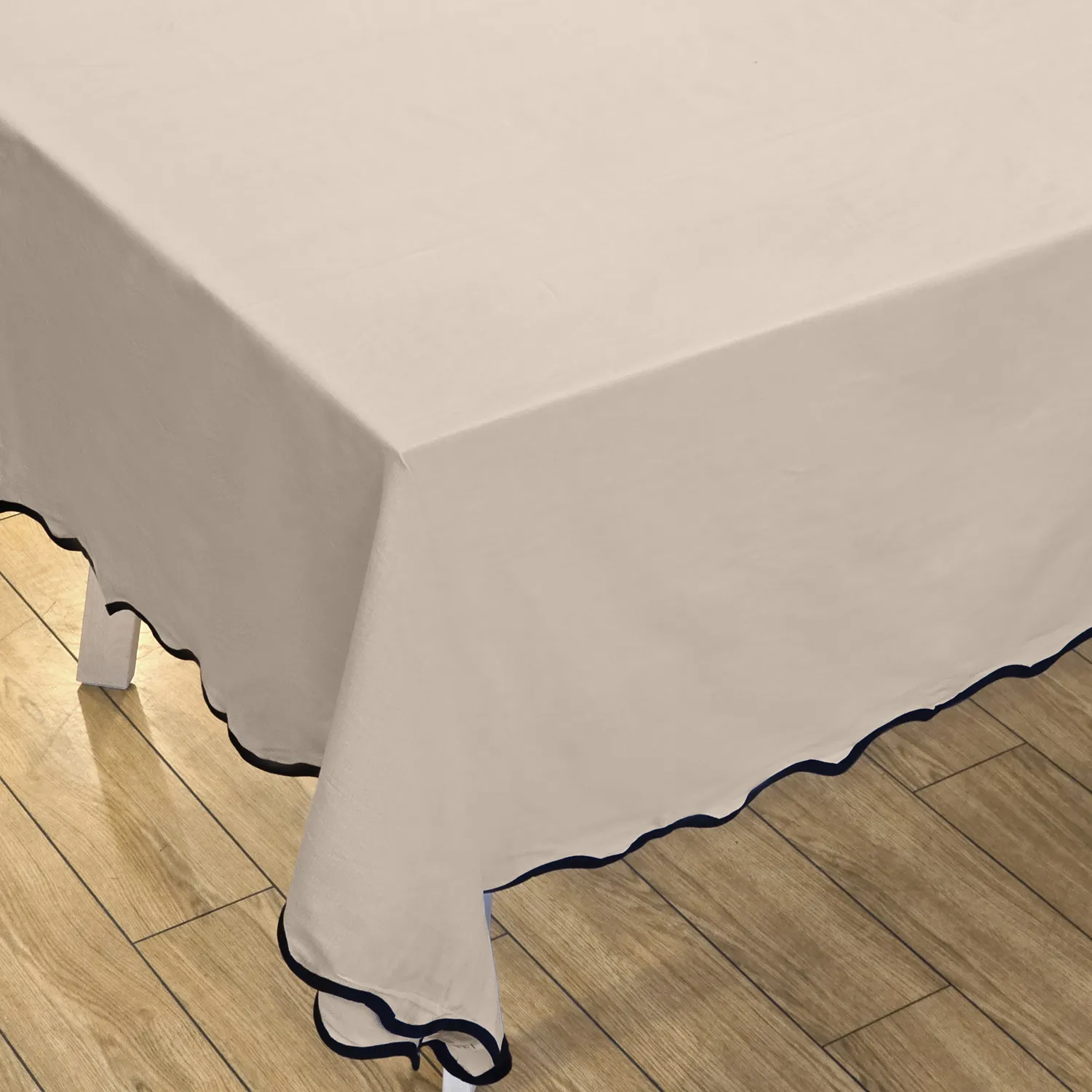 Cotton tablecloth - Yrsa (light beige)