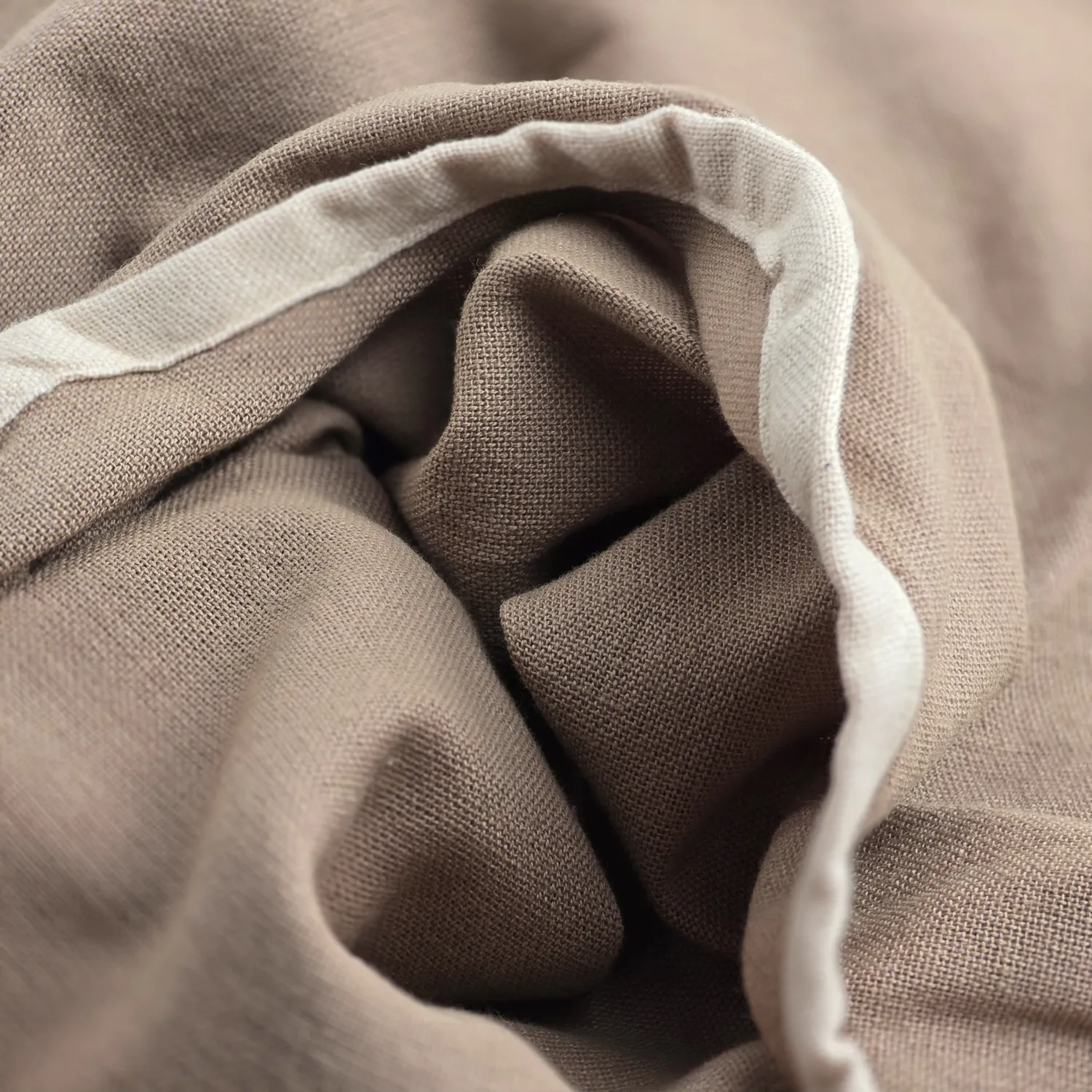 Cotton tablecloth - Yrsa (dark beige)