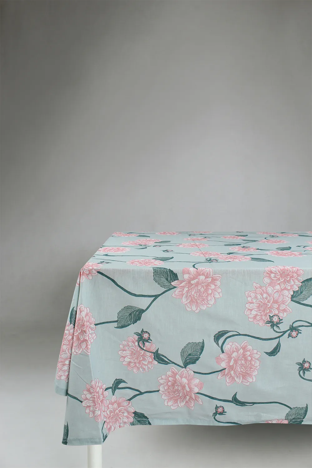 Cotton tablecloth - Alyssa (green/pink)