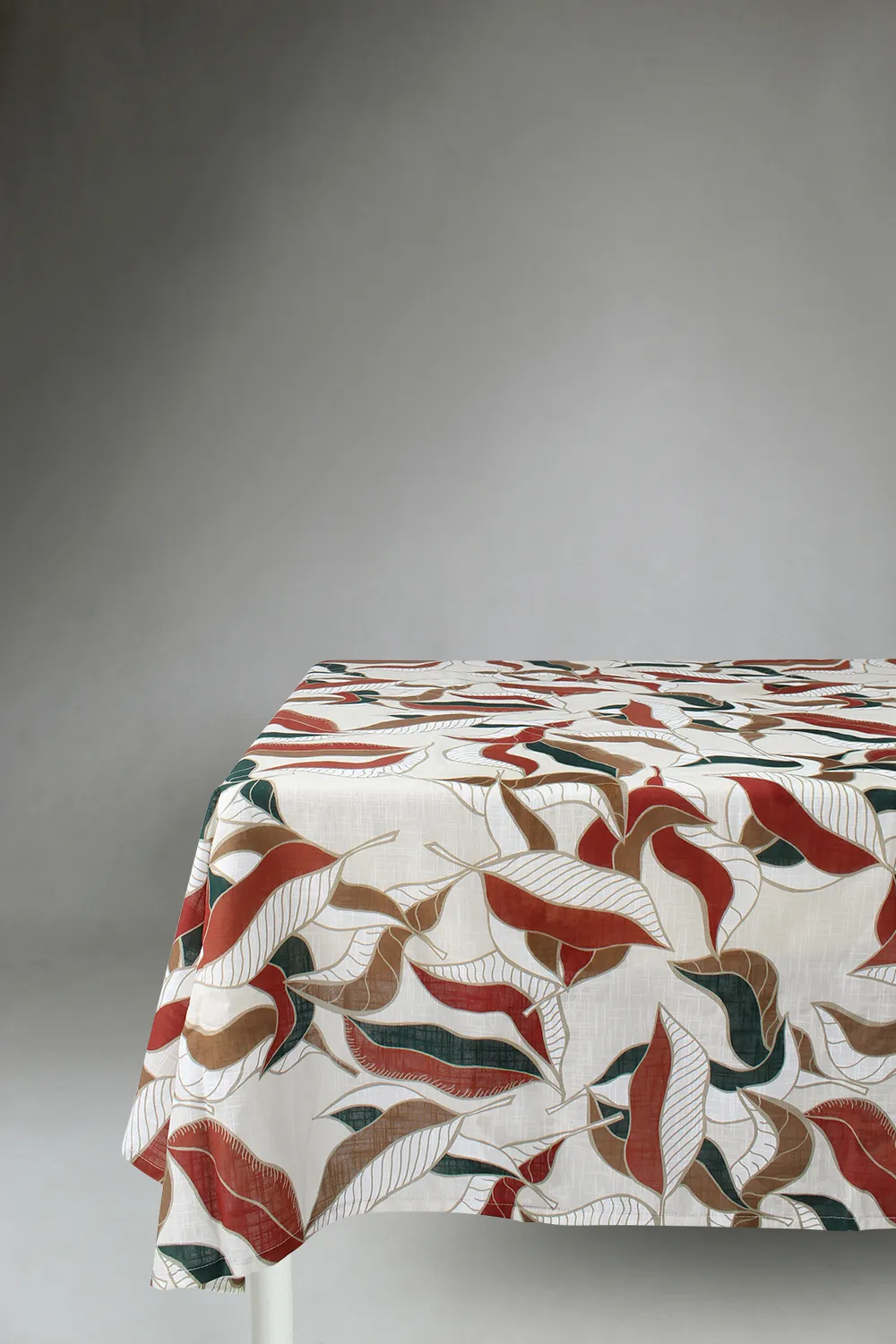 Cotton tablecloth - Amalie (beige/rust)