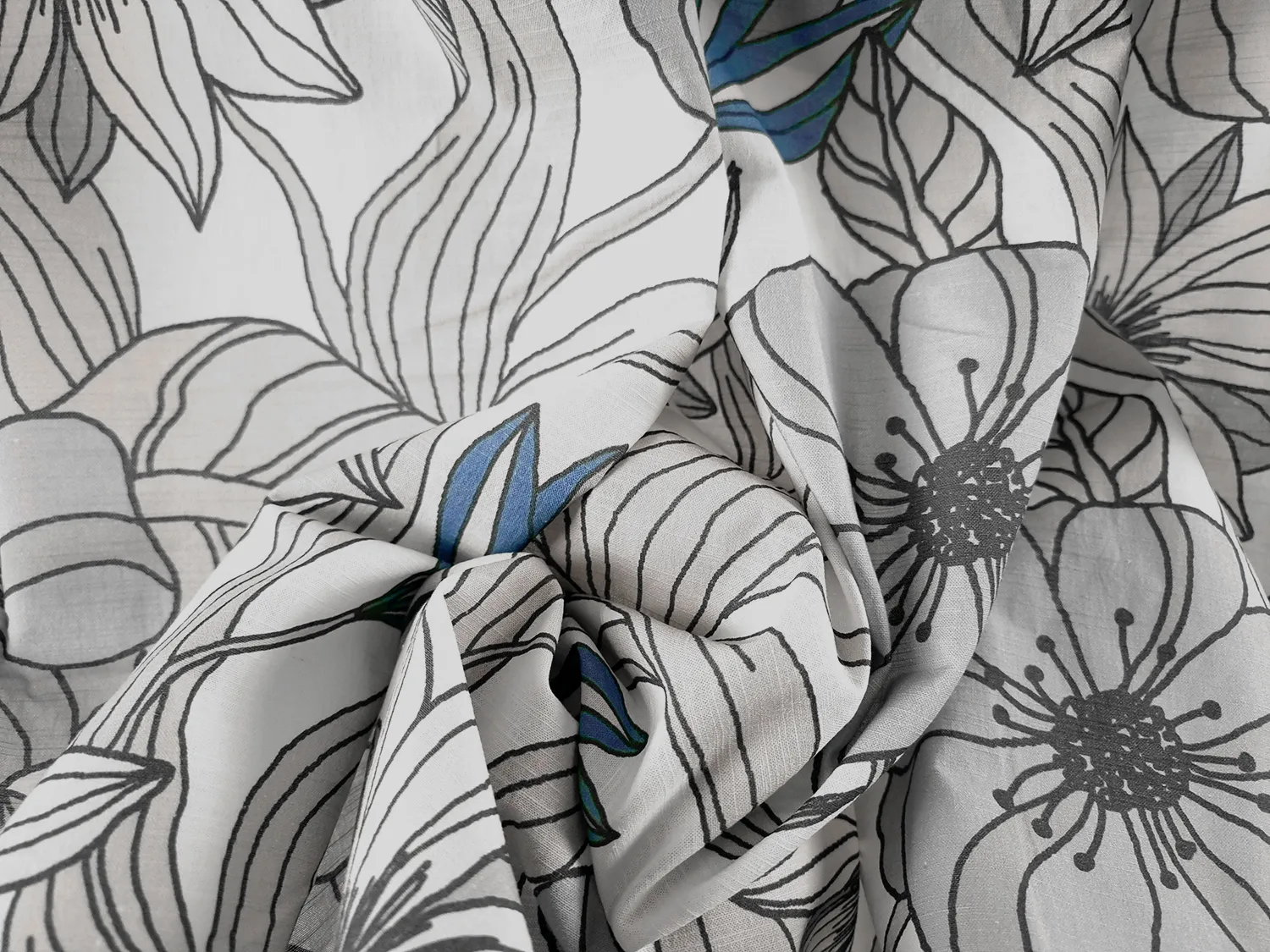 Cotton tablecloth - Aurelia (blue)