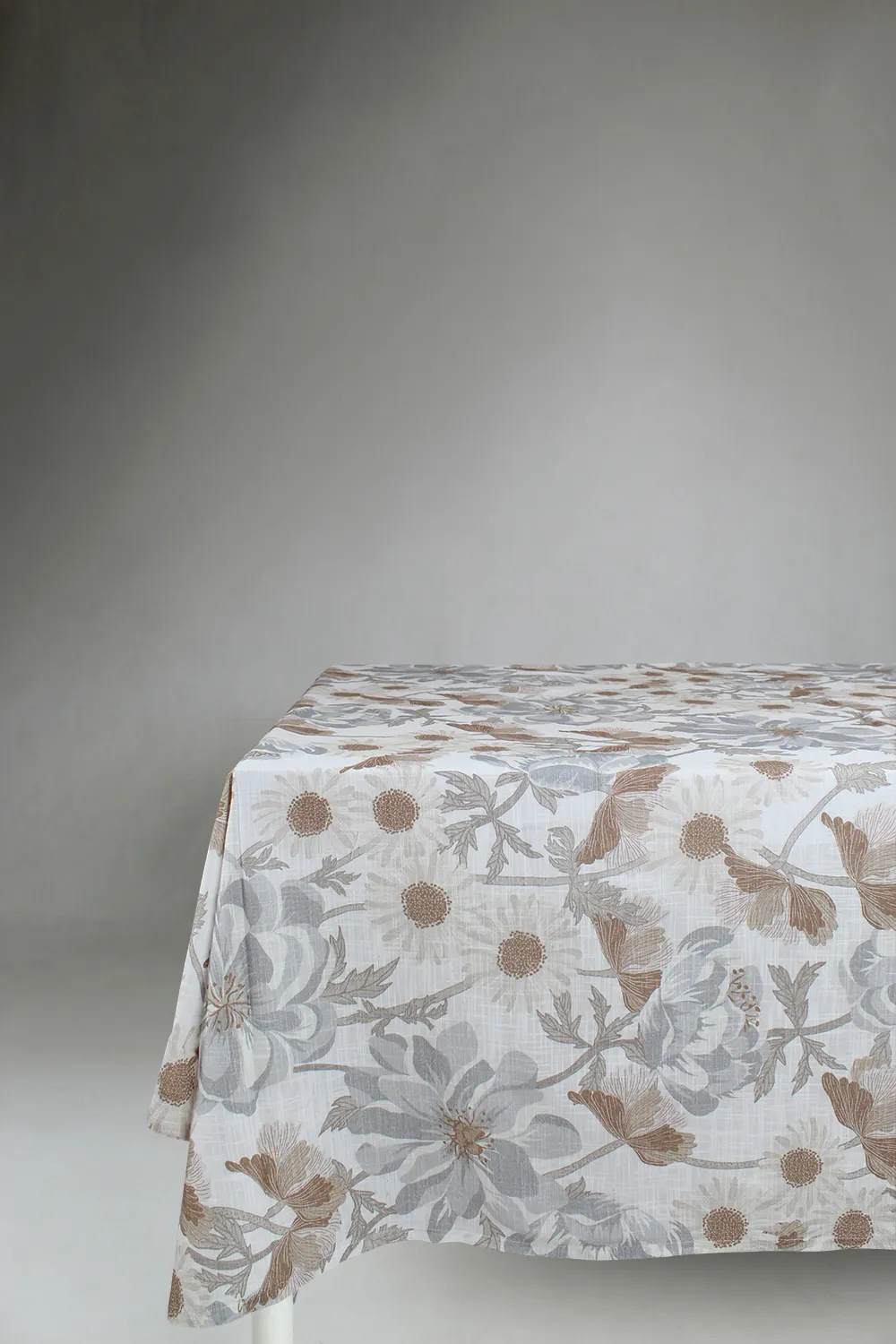 Cotton tablecloth - Serena (grey/beige)