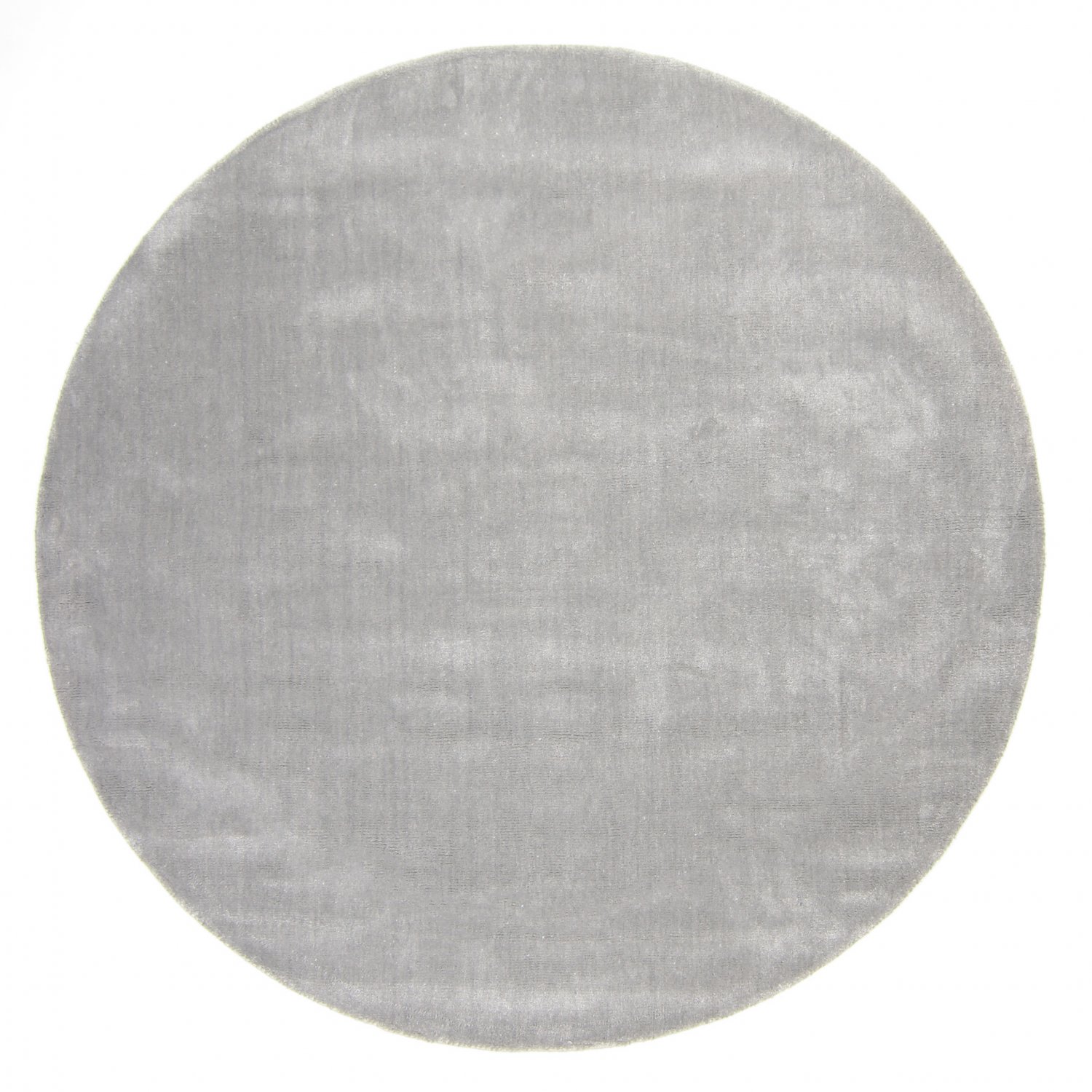Round rug - Recycled PET with viscose look (grey)