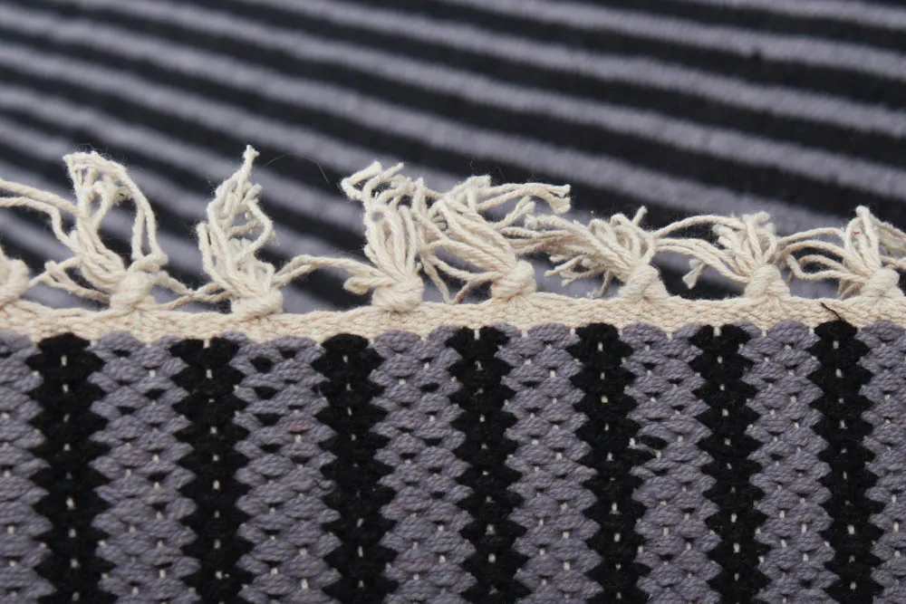 Rag rug - Eila (grey/grey-black)