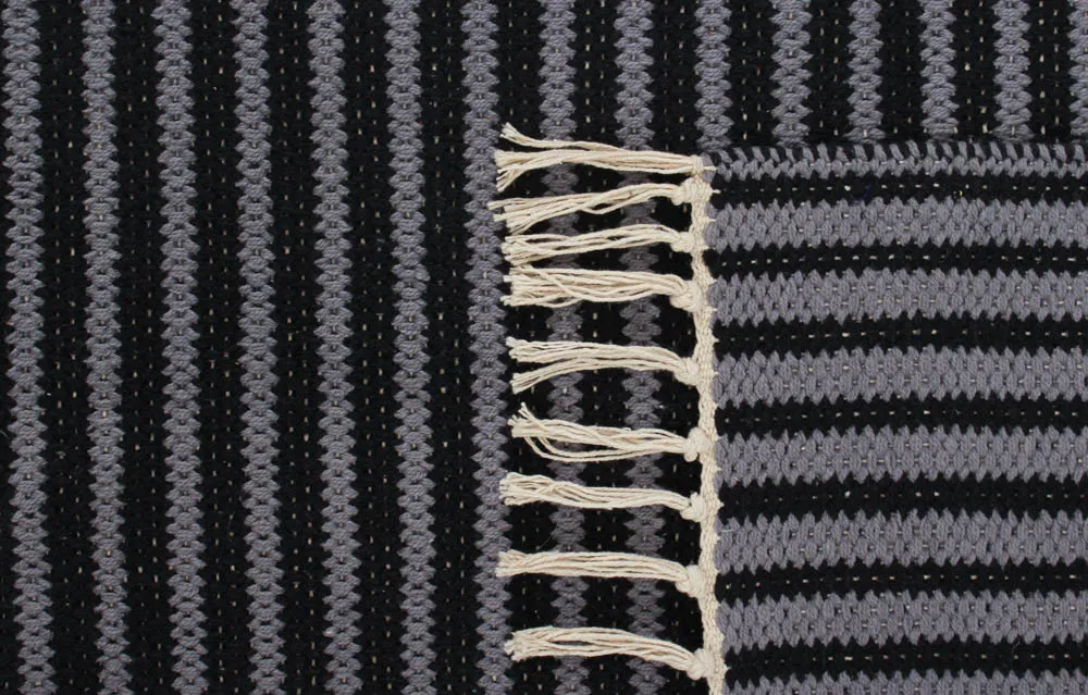 Rag rug - Eila (grey/grey-black)