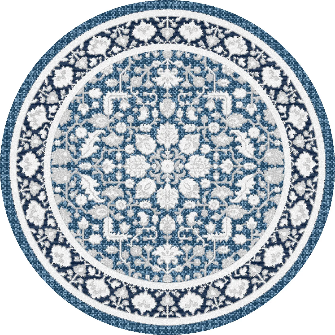 Round rug - Ember (blue)
