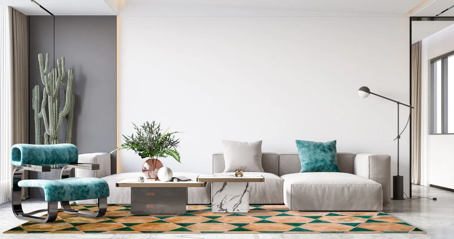 Wilton rug - Calvi (beige/green)