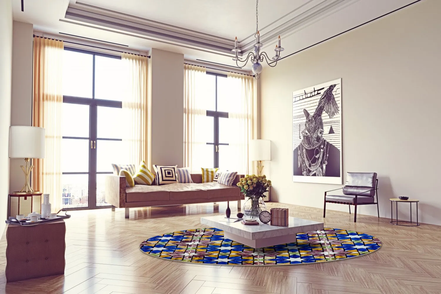 Round rug - Rei (multi)