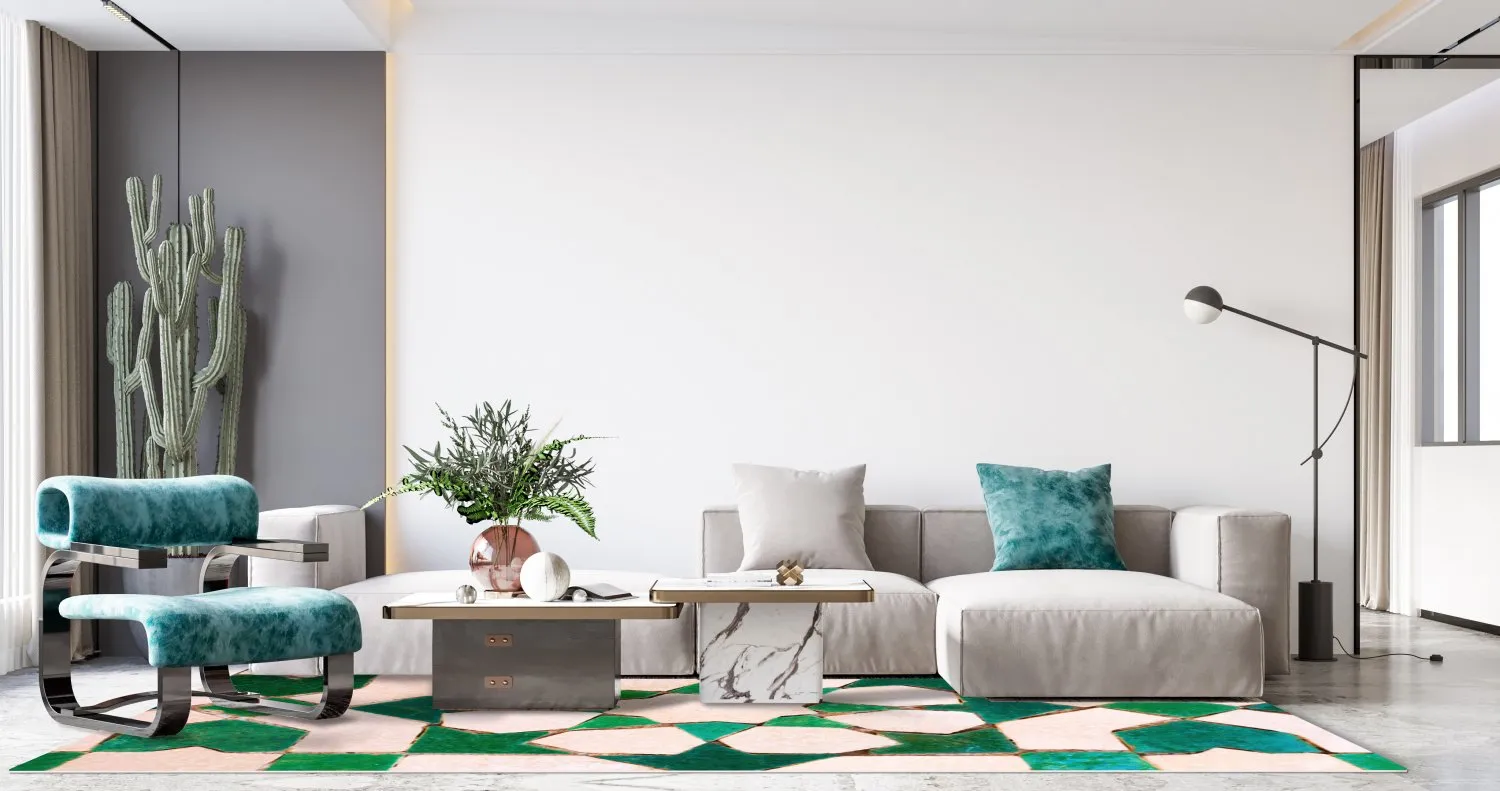 Wilton rug - Chia (green/beige)