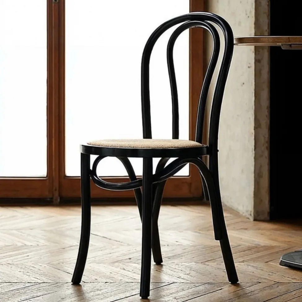 Chair - Bistro (rattan/black) - 2 pcs