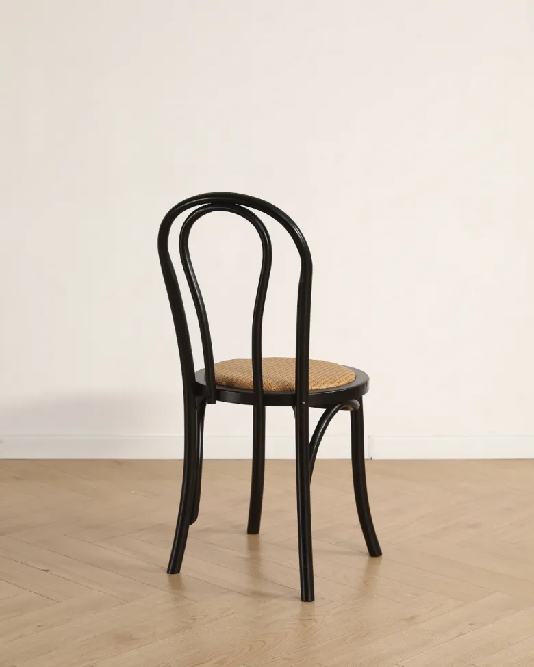 Chair - Bistro (rattan/black) - 2 pcs