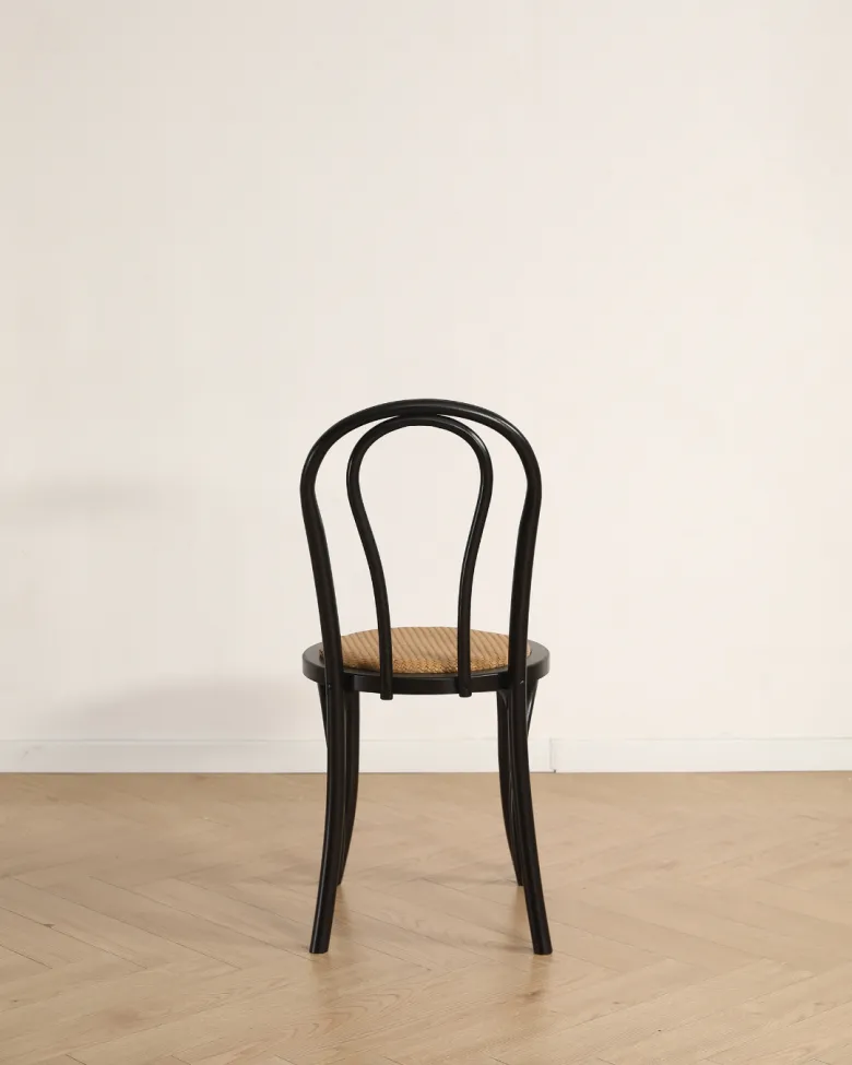 Chair - Bistro (rattan/black) - 2 pcs