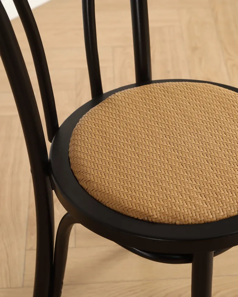 Chair - Bistro (rattan/black) - 2 pcs