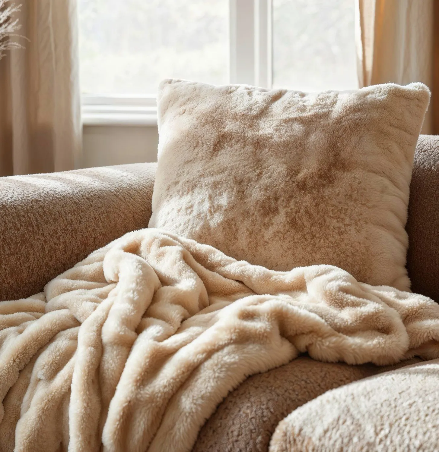 Throws - Aranga Bubble Throw (beige)