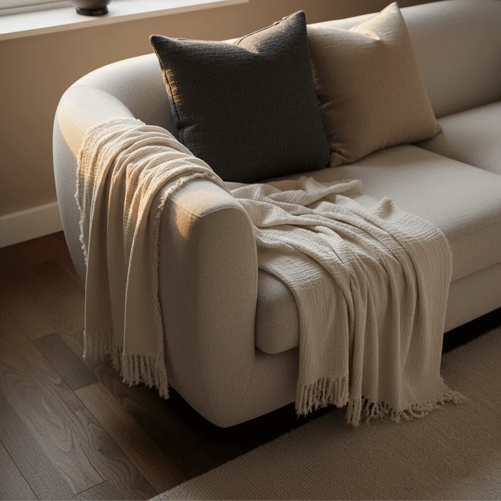 Throws - Muslin throw - Dorena (grey)