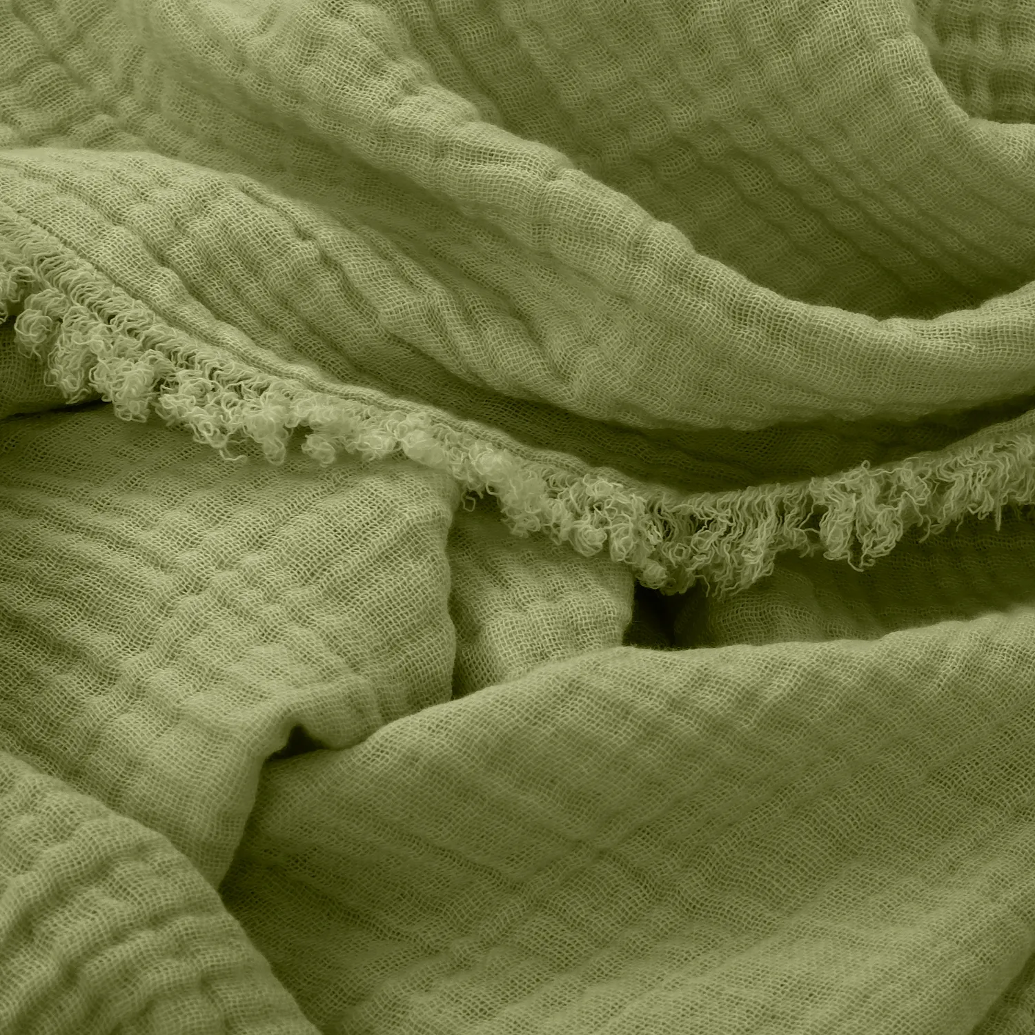 Throws - Muslin throw - Dorena (green)