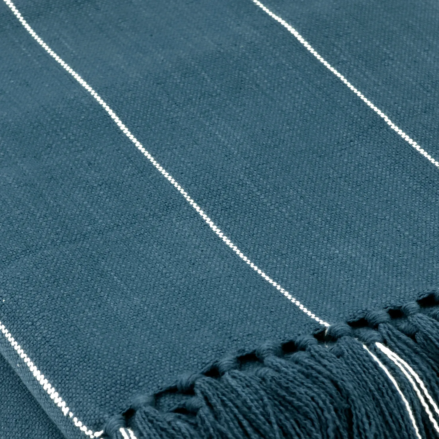 Throws - Cotton throw - Martina Stripe (blue/white)